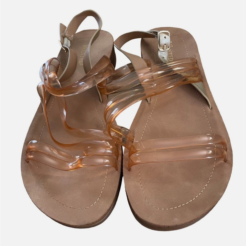 Wanted Cannon Peach Clear Jelly Sandals Size 7 - Picture 2 of 8